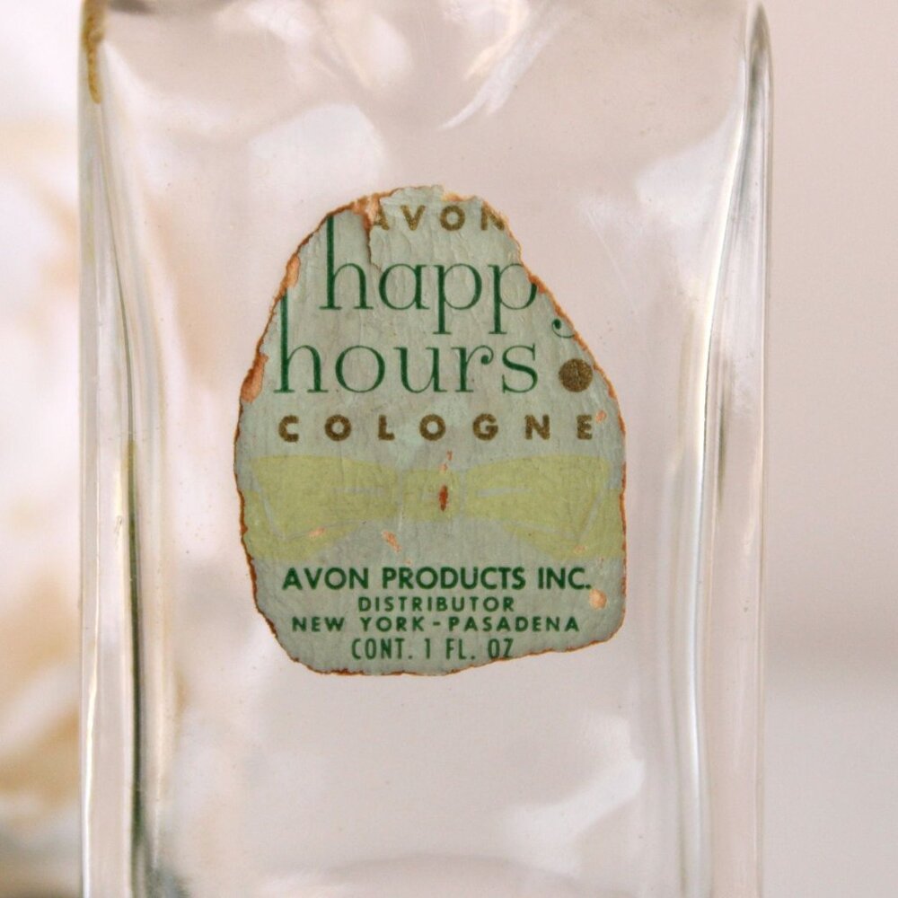 Vintage 1940s Avon Happy Hours Cologne Bottle, 1 oz, Collectible Fragrance - Picture 2 of 10